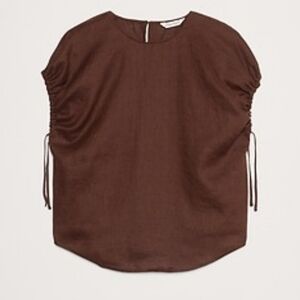 Banana Republic V Neck Linen Top